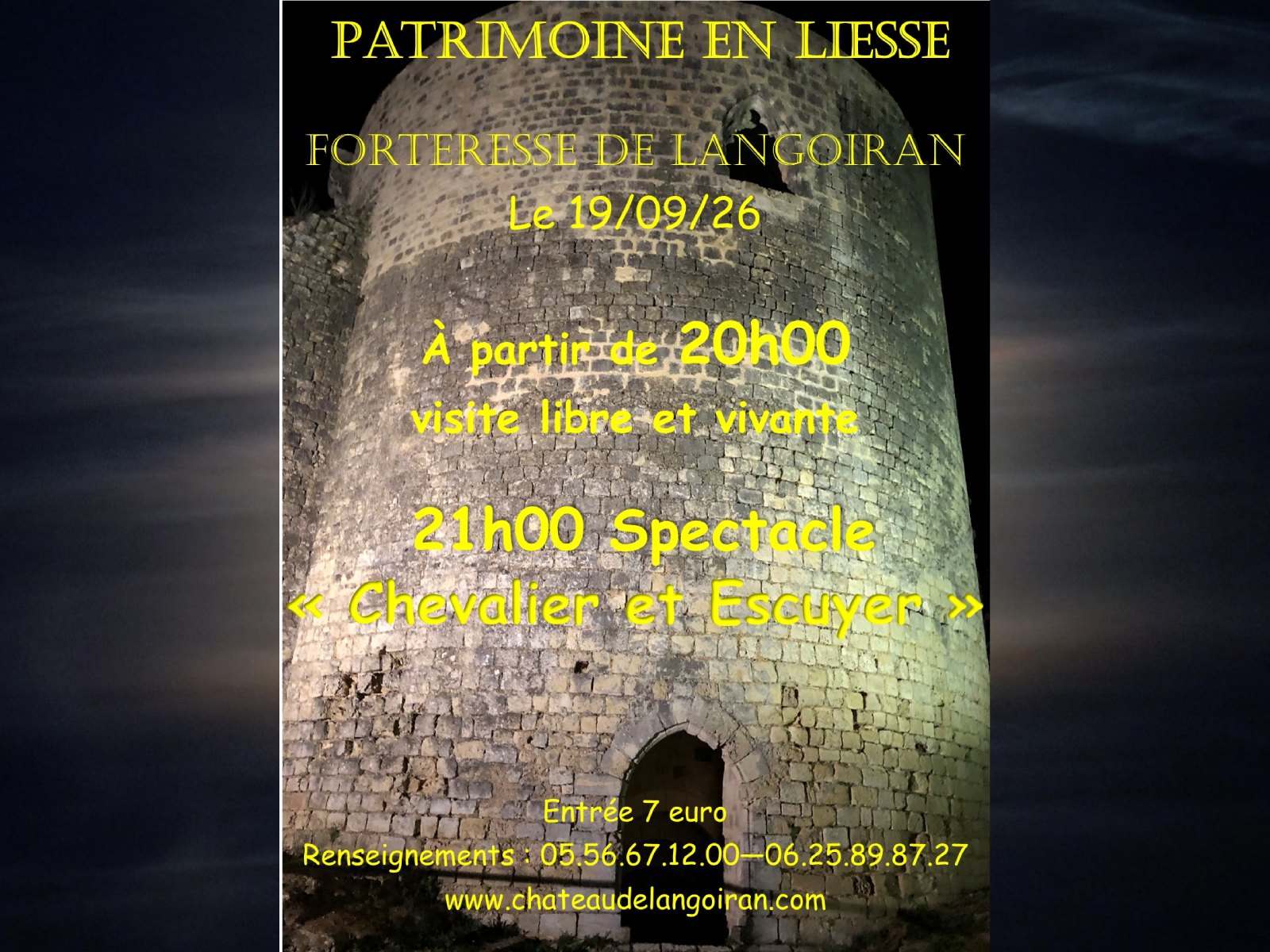 Patrimoine en liesse Chevalier et Ecuyer  Langoiran
