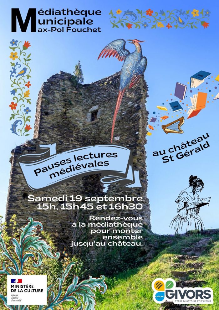 Pauses lectures médiévales au château Saint-Gérald, Médiathèque Max-Pol Fouchet, Givors
