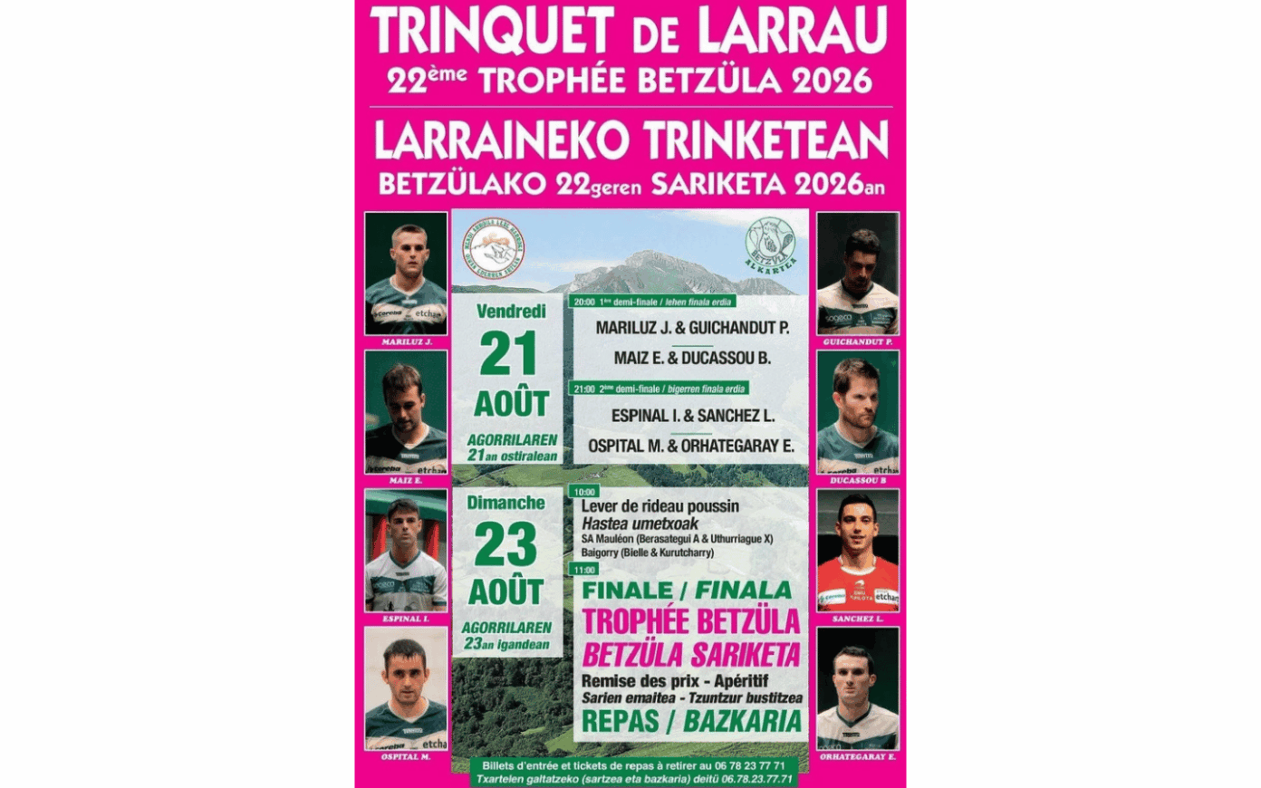 Pelote Trophée Betzüla Finale Larrau