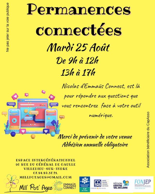 Permanences connectées  Villedieu-sur-Indre