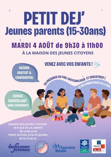 Petit déj jeunes parents Villefranche-de-Rouergue