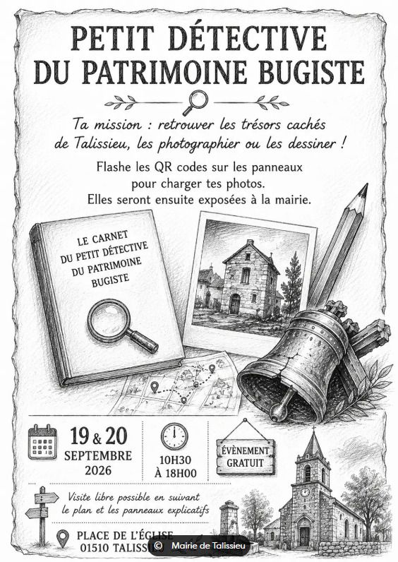 Petit détective du patrimoine Bugiste Eglise Saint-Christophe Talissieu