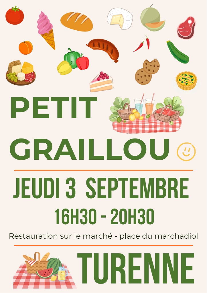 Petit Graillou au marché des producteurs locaux Turenne