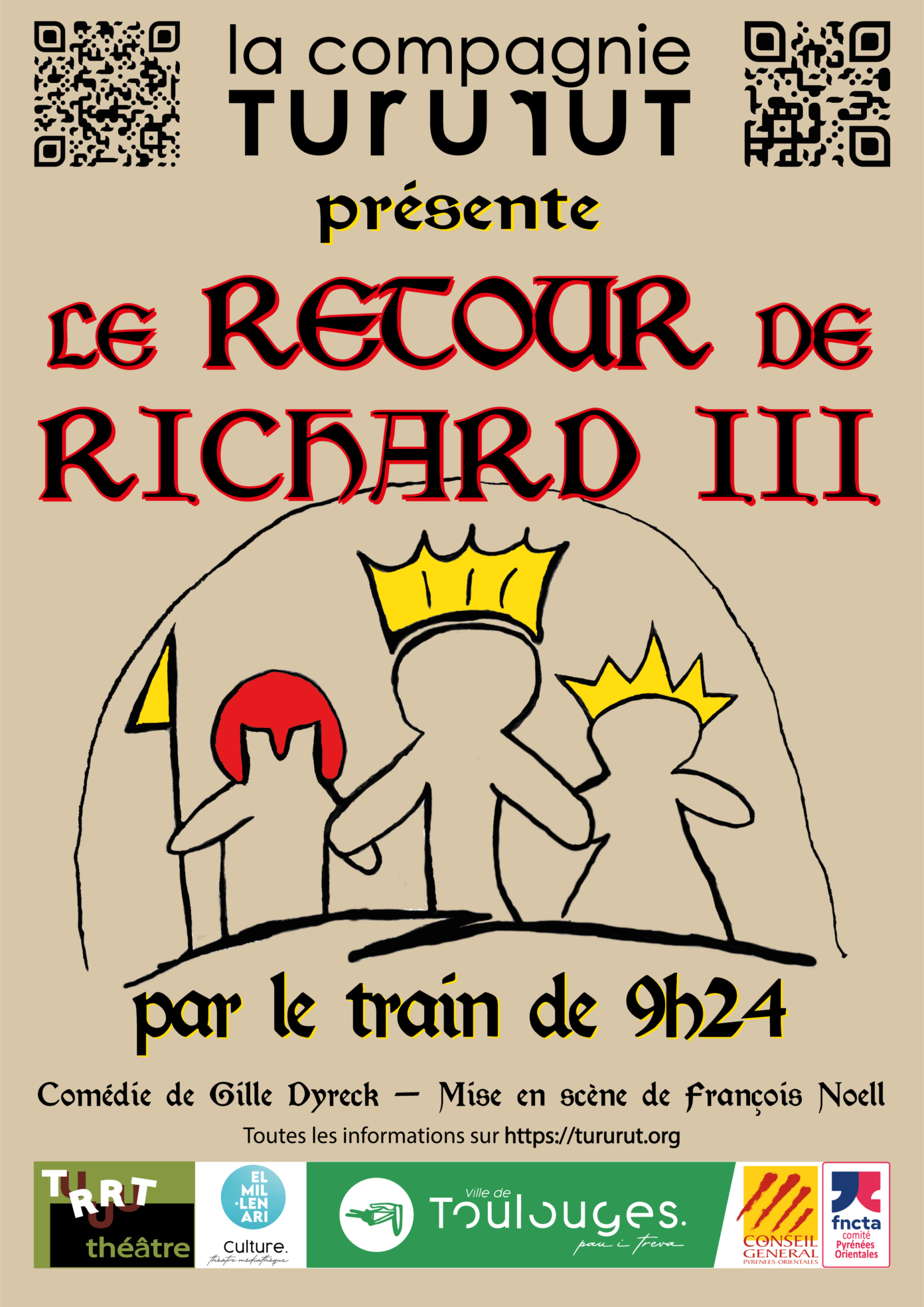 PIÈCE DE THÉÂTRE LE RETOUR DE RICHARD III PAR LE TRAIN DE 09H24 Salle escaro de la mairie Saint-Cyprien