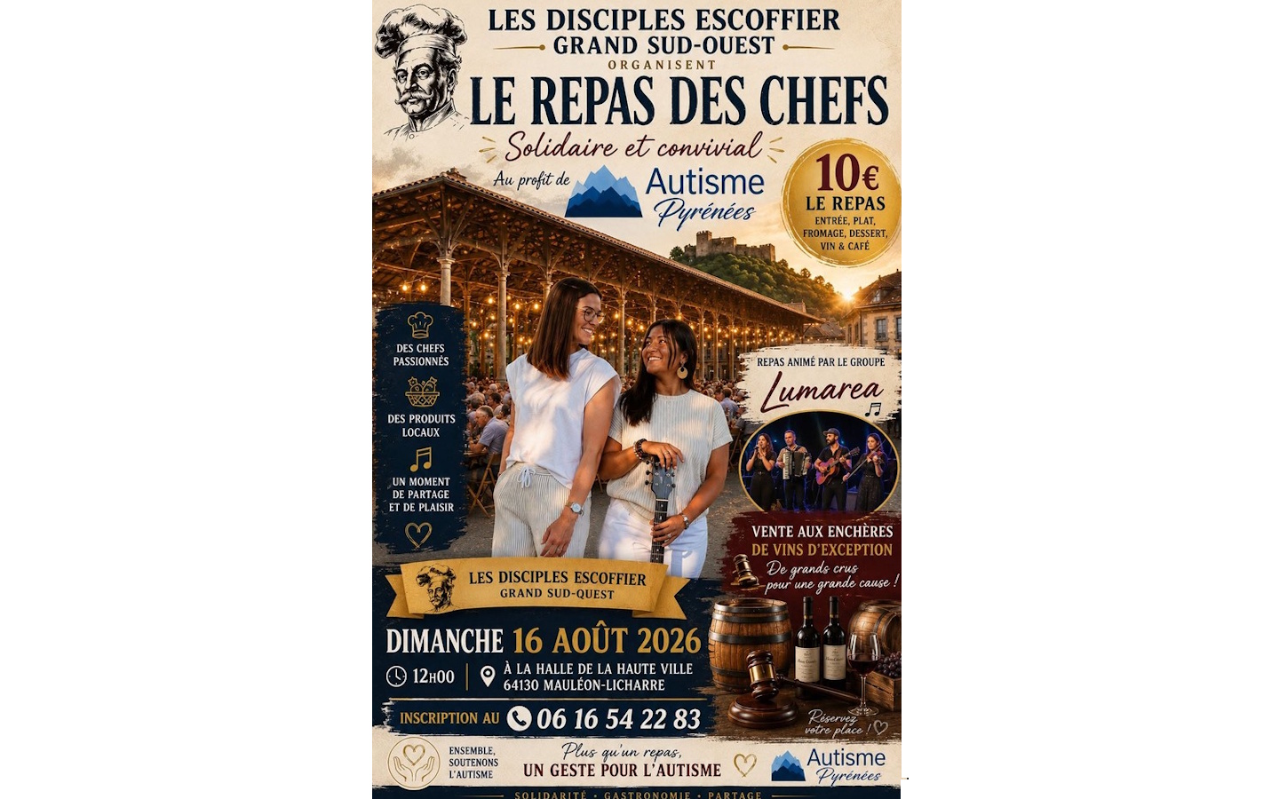 Pique-nique gastronomique caritatif Halle Mauléon-Licharre 2026-08-16