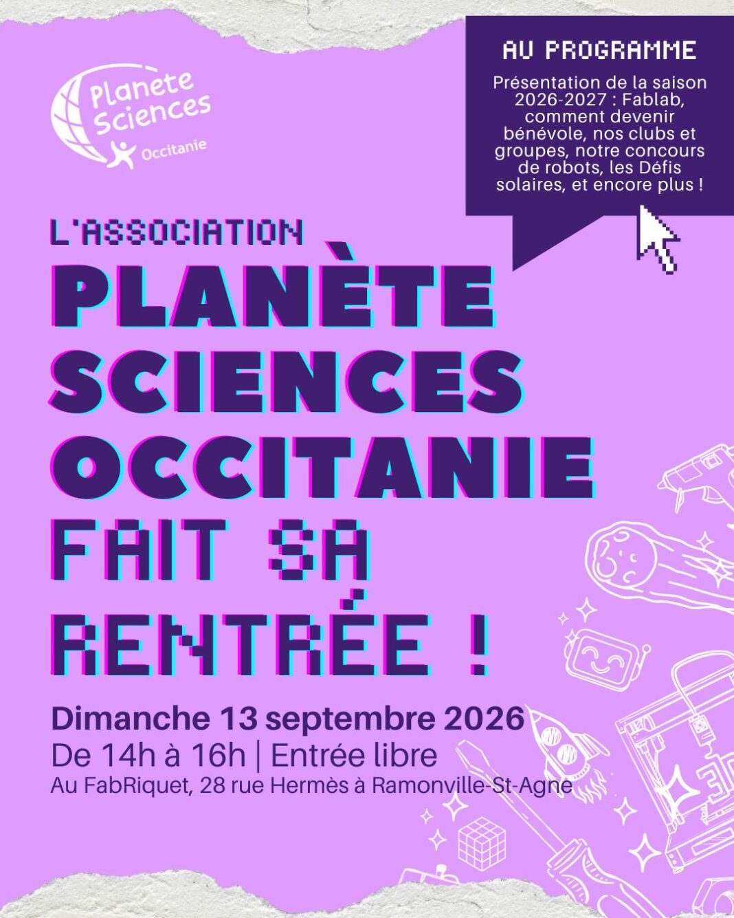 PLANÈTE SCIENCES OCCITANIE FAIT SA RENTRÉE ! Le FabRiquet Ramonville-Saint-Agne