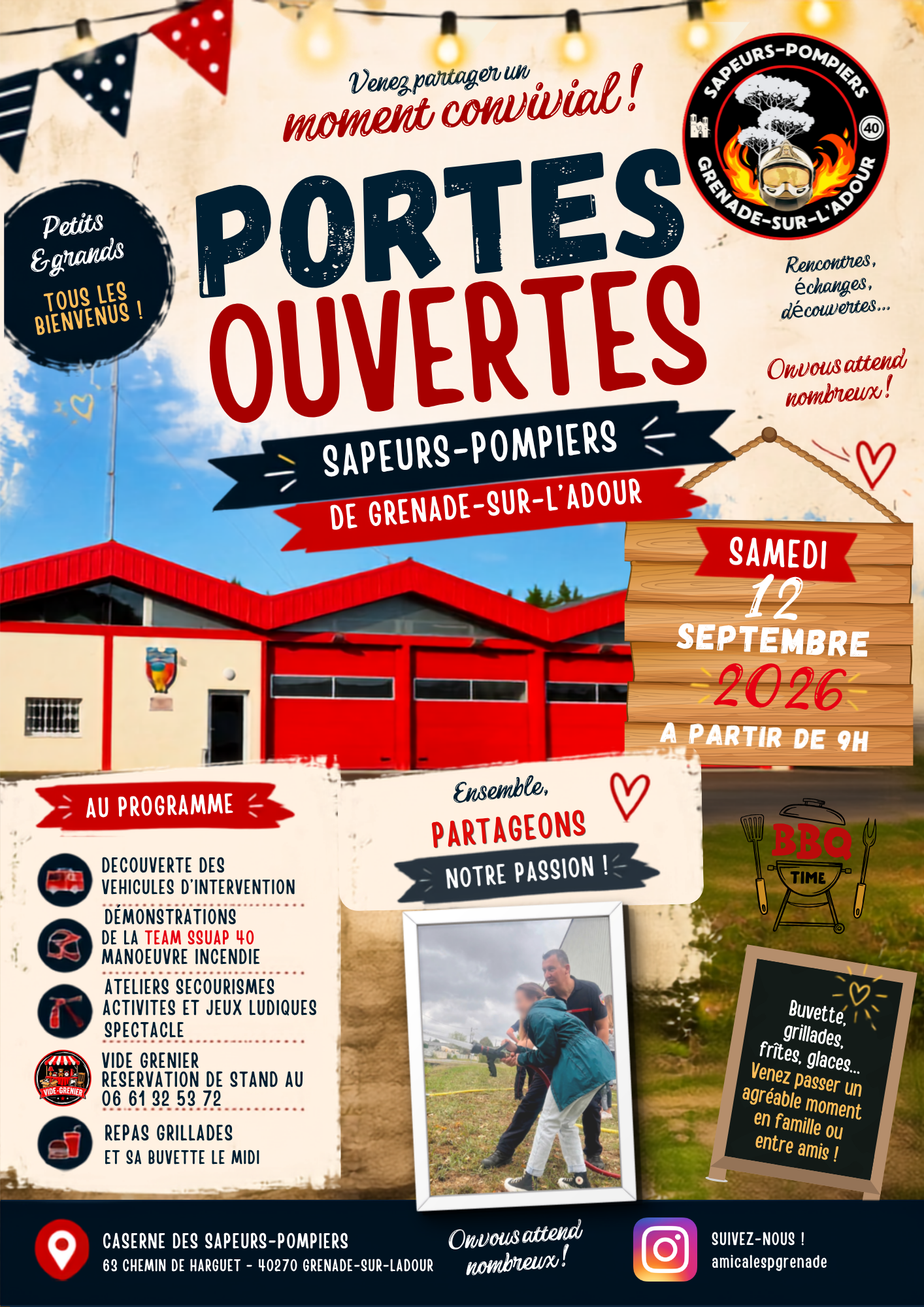 Porte ouverte des sapeurs-pompiers Caserne Grenade-sur-l'Adour 2026-09-12