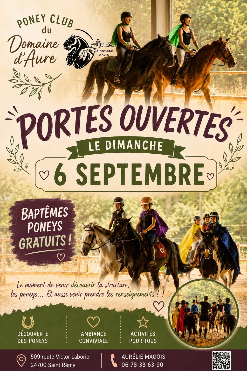 Portes ouvertes au Domaine d&rsquo;Aure poney club Domaine D&rsquo;Aure Saint-Rémy