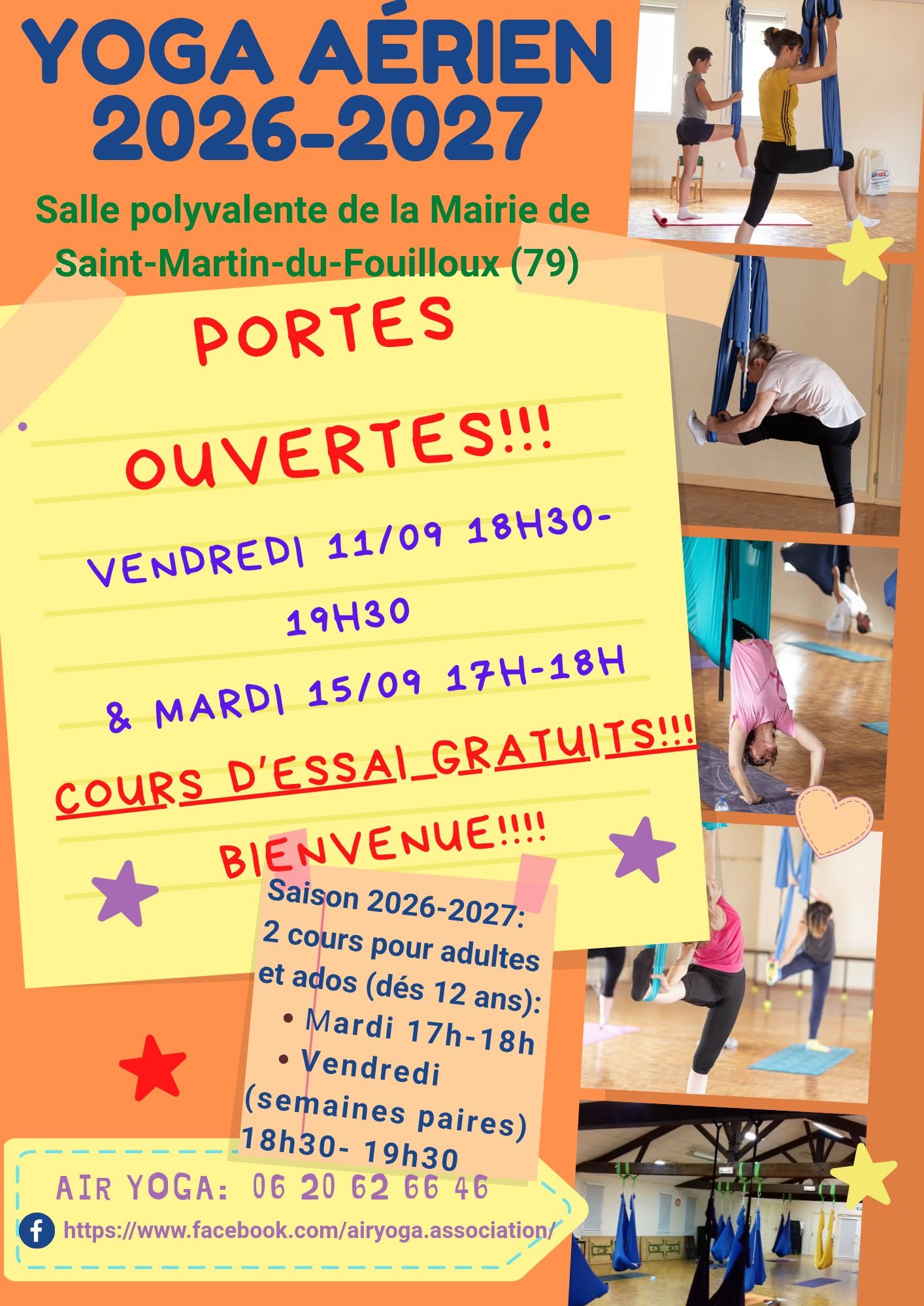 Portes ouvertes de l'association Air Yoga 2 Place de la Mairie Saint-Martin-du-Fouilloux 2026-09-11