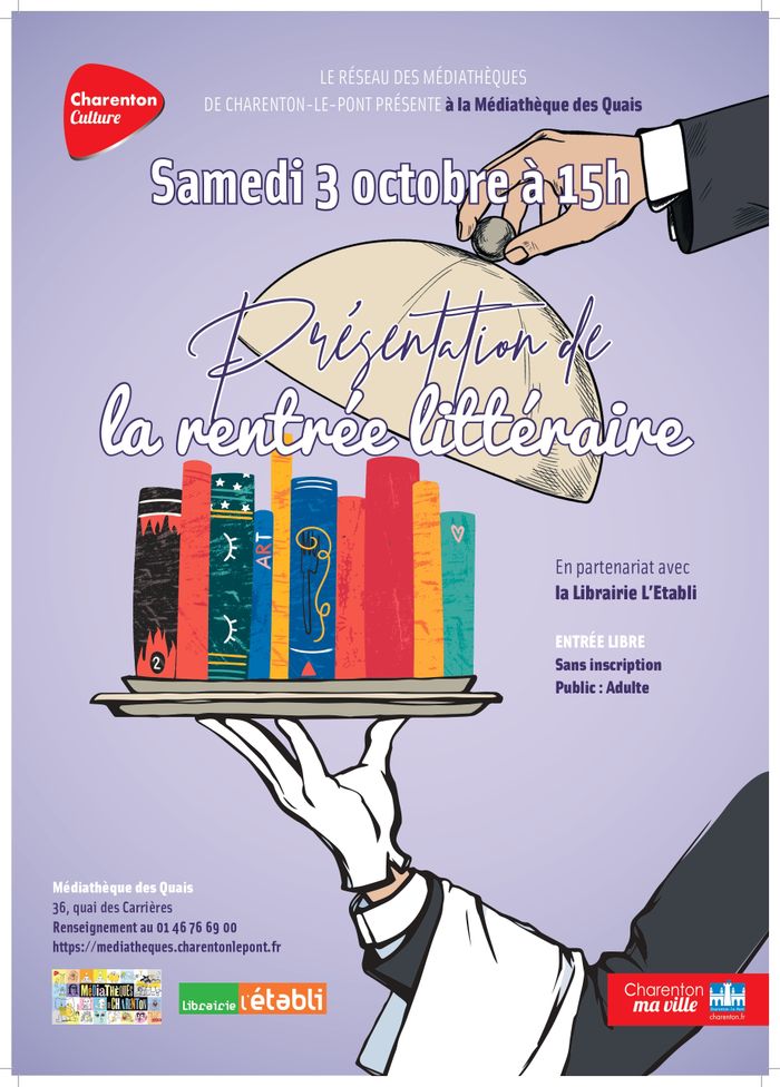Présentation de la rentrée littéraire, Médiathèque des Quais, Charenton-le-Pont