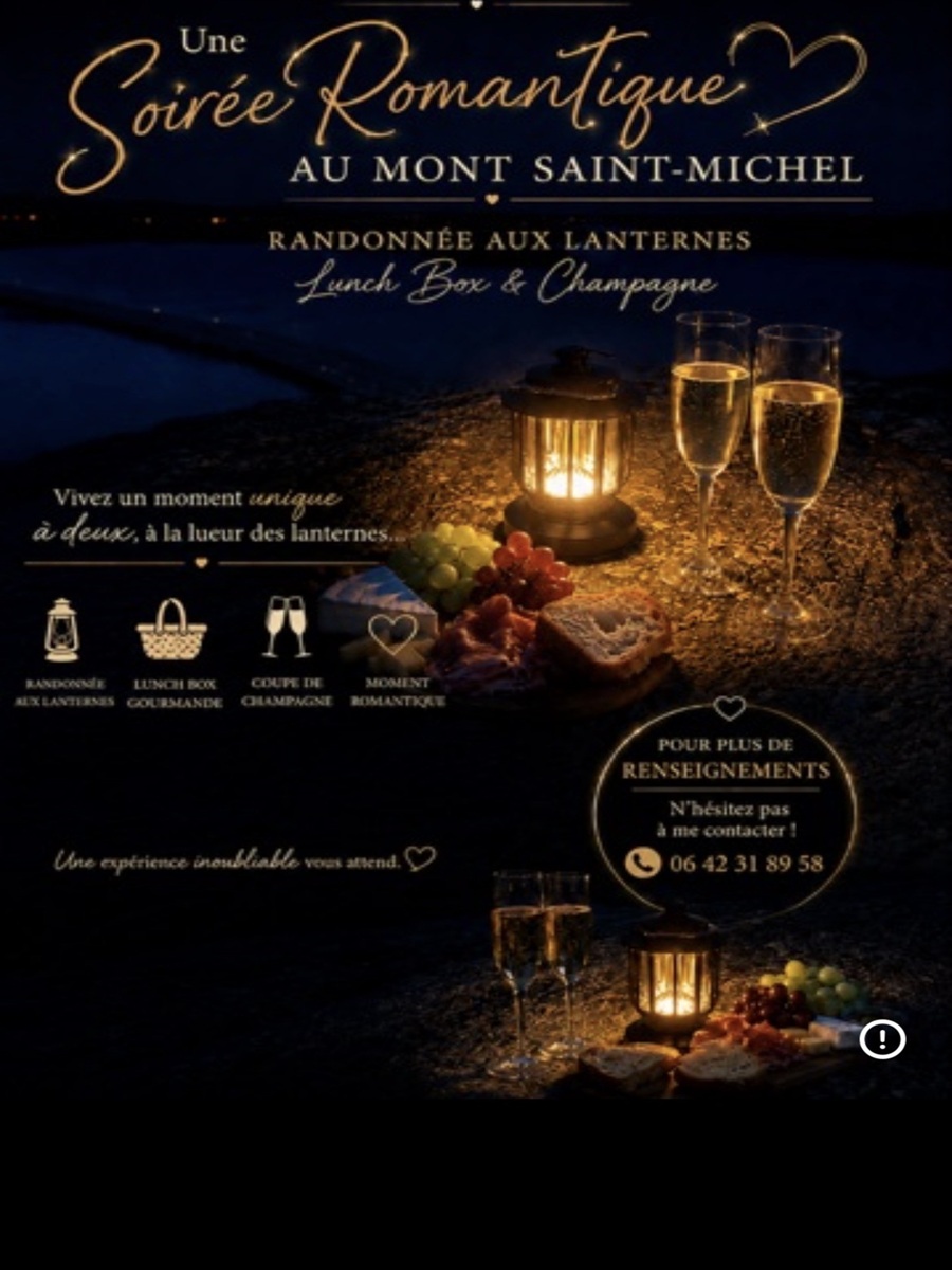 Promenade romantique aux lanternes au Mont Saint-Michel  Le Mont-Saint-Michel