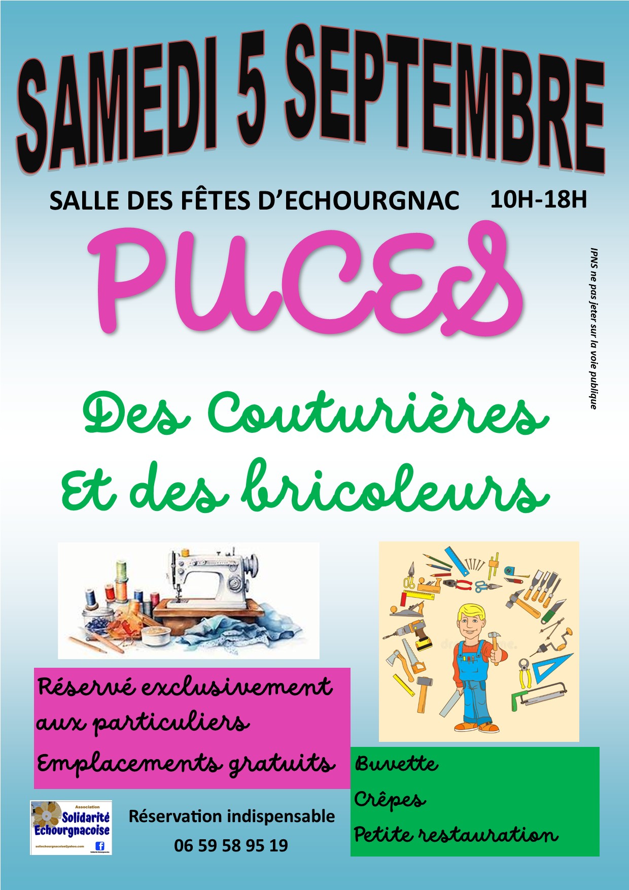 Puces des couturières et bricoleurs Salle des Fêtes Échourgnac 2026-09-05