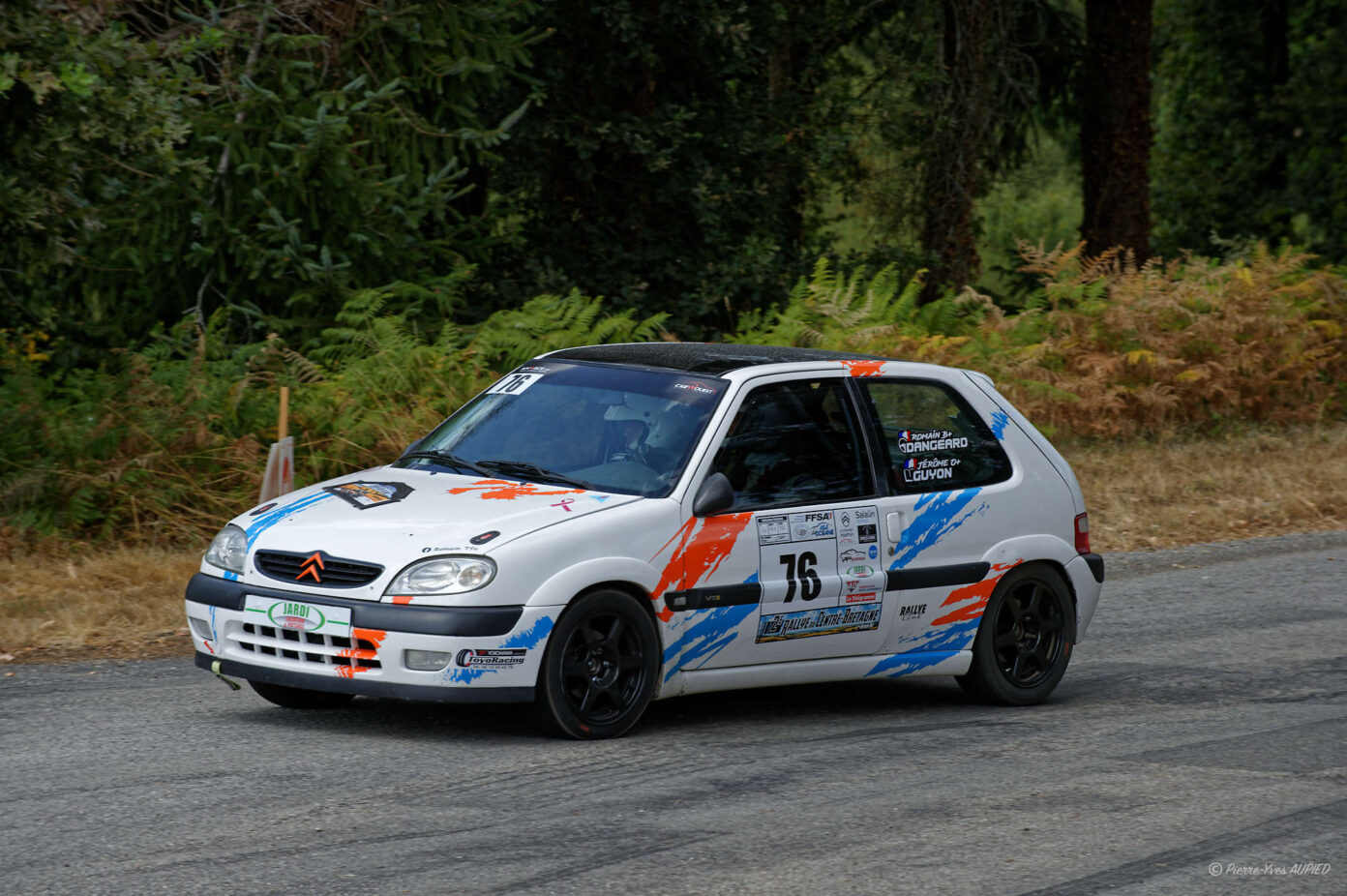 Romain DANGEARD copilote Jérôme GUYON termine à la 34e place du classement général sur CITROËN Saxo VTS dans le groupe F-RC5 et 1er en classe N2