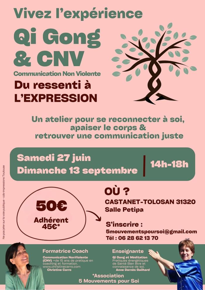 QI GONG et CNV du Ressenti à l’expression, Salle Marius Petipa, Castanet-Tolosan