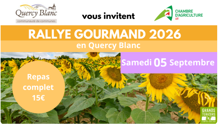 Rallye gourmand en Quercy blanc 2026 Montcuq-en-Quercy-Blanc