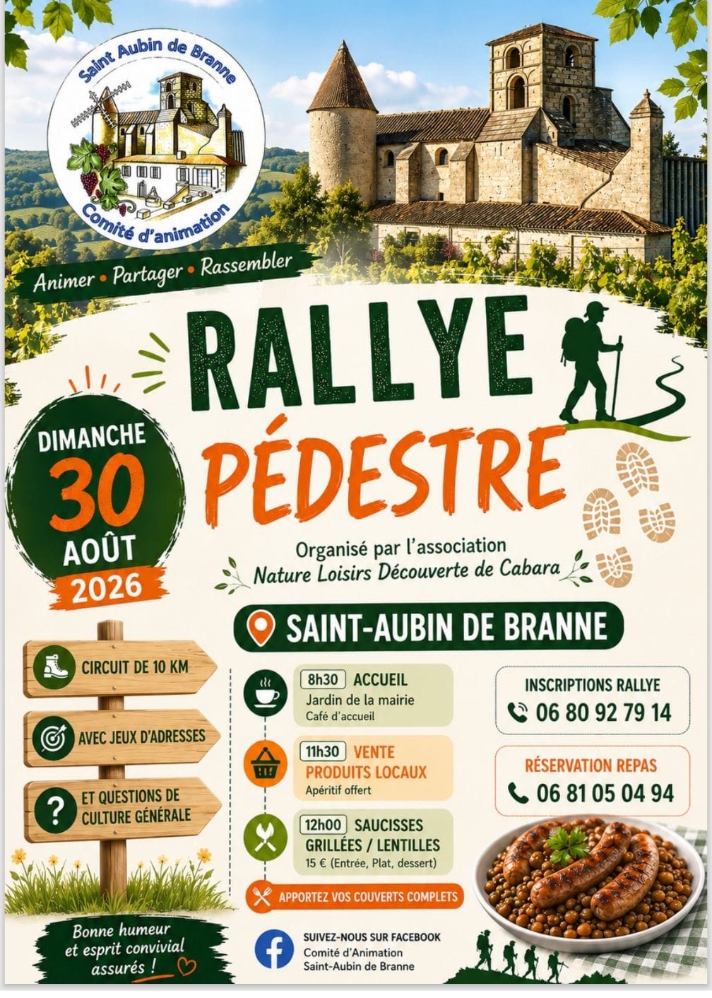 Rallye pédestre à Saint Aubin de Branne Saint-Aubin-de-Branne