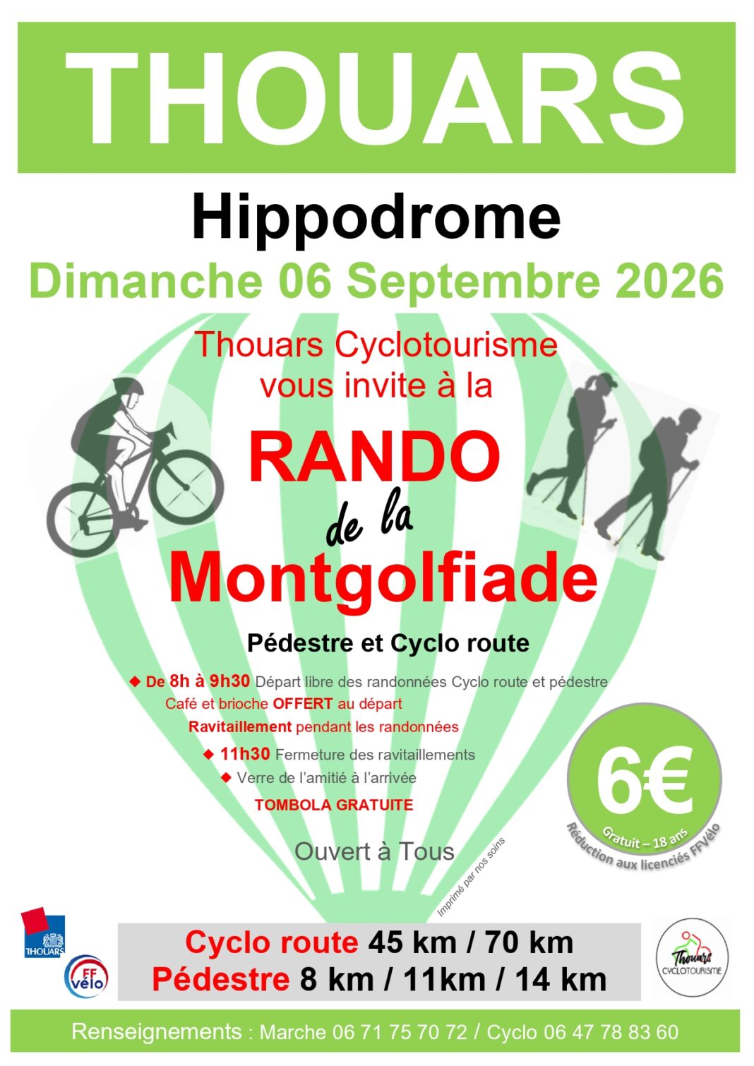 Rando de la Mongolfiade (pédestre et cyclo route) Thouars