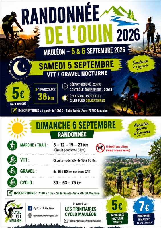 Randonnée de l’Ouin Salle Omnisports Ste Anne Mauléon