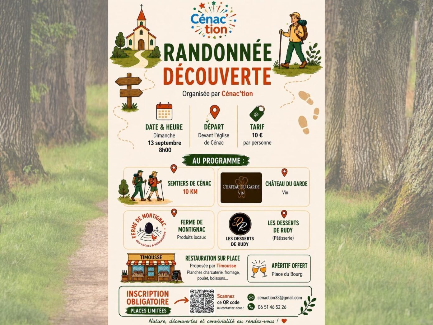 Randonnée découverte allé des écoliers Cénac