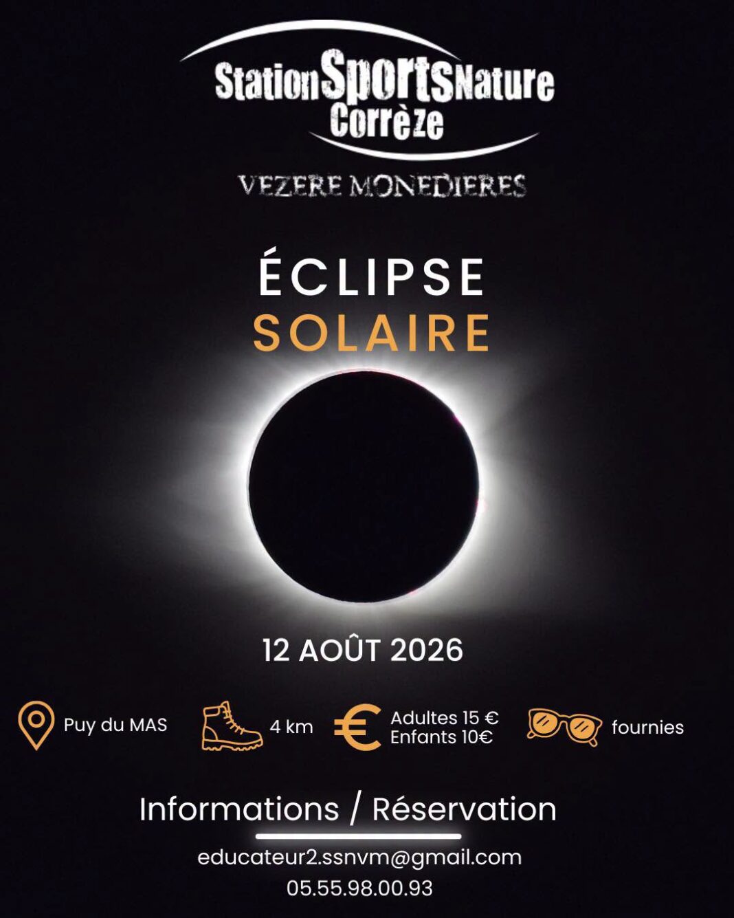 Randonnée & Éclipse solaire Saint-Hilaire-les-Courbes