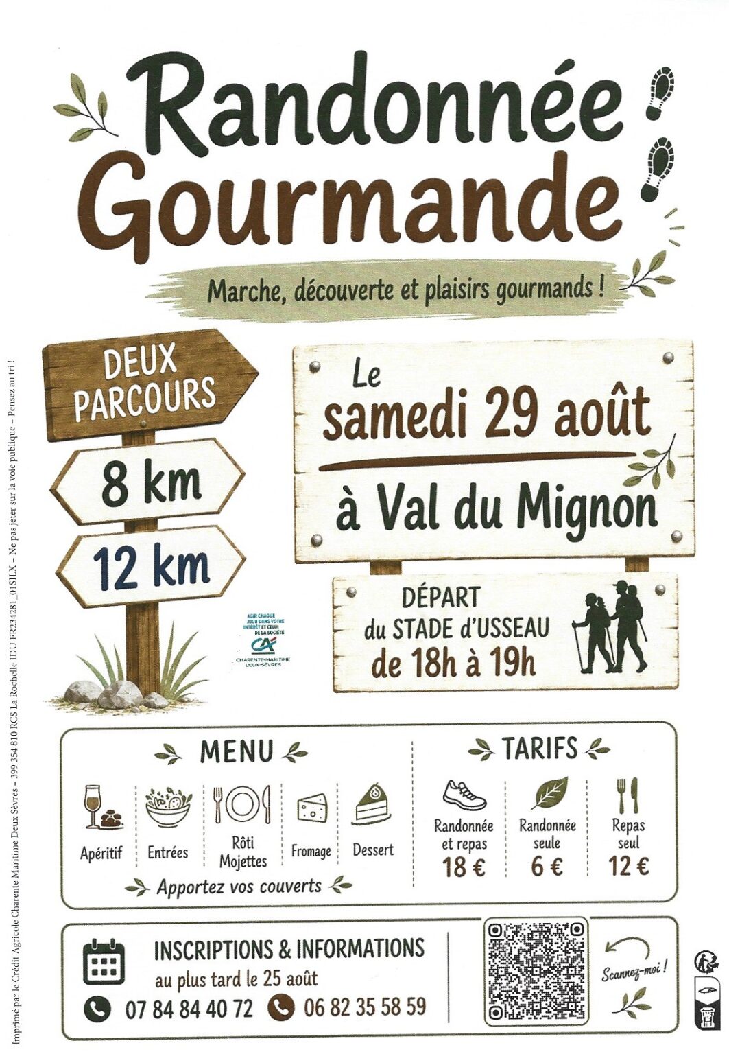 Randonnée gourmande à Val-du-Mignon Usseau Stade de foot Val-du-Mignon