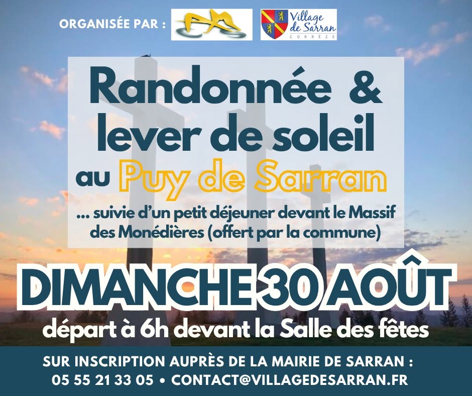 RANDONNÉE & LEVER DE SOLEIL AU PUY DE SARRAN  Sarran