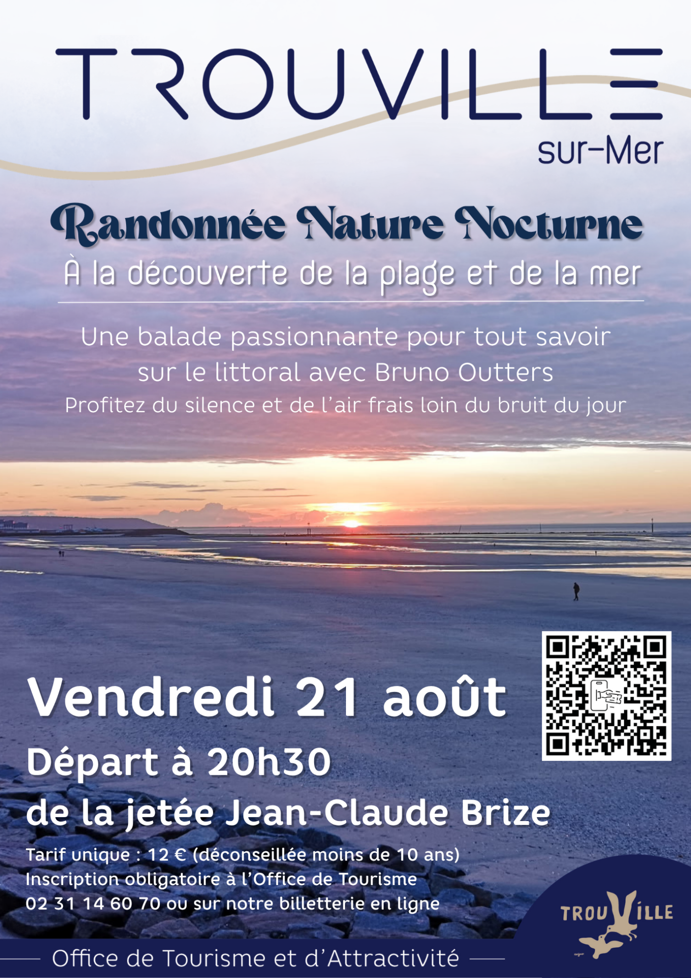 Randonnée nature nocturne — À la découverte de la plage et de la mer Debut de la jetée Jean-Claude Brize Trouville-sur-Mer