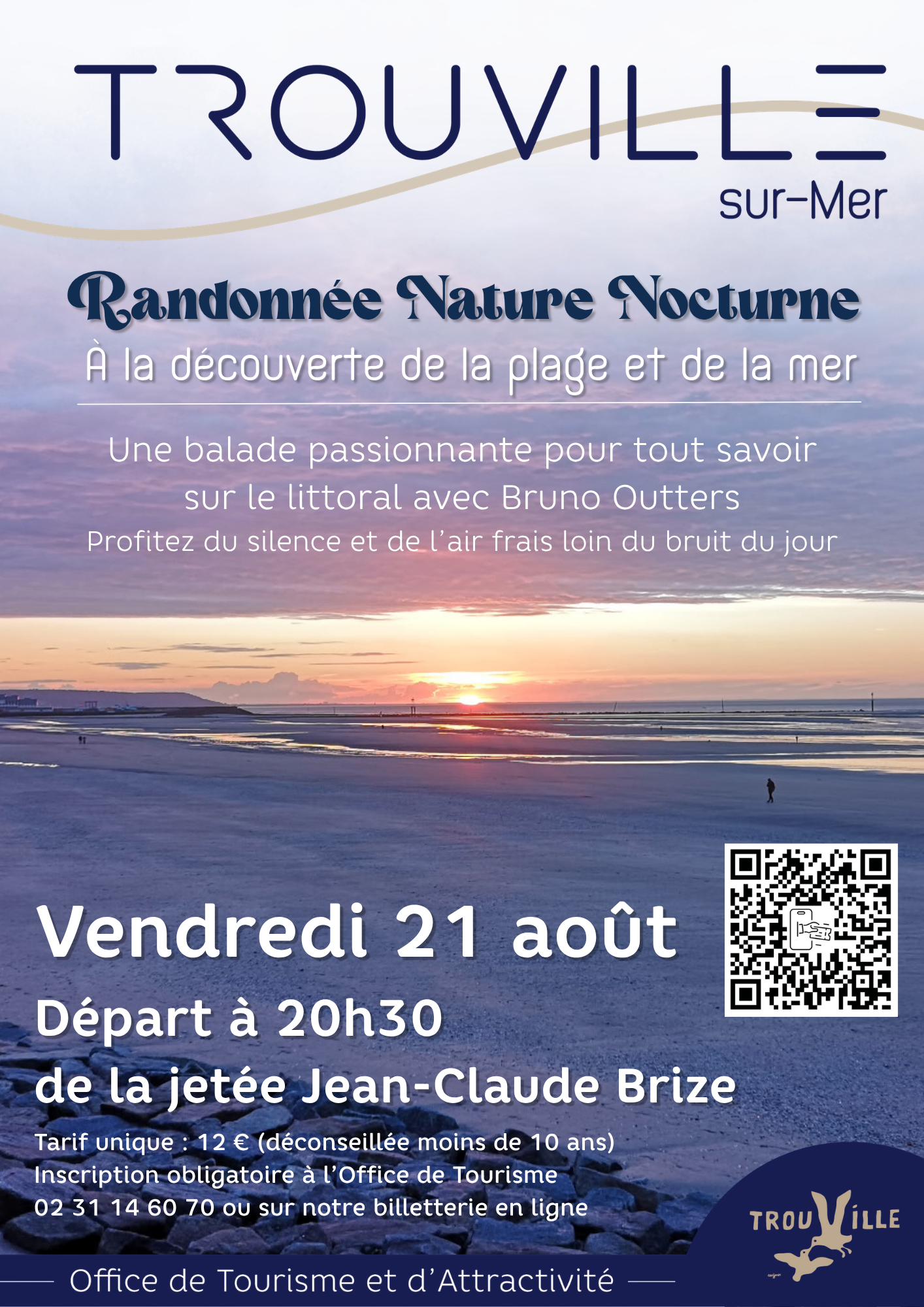 Randonnée nature nocturne — À la découverte de la plage et de la mer Boulevard de la Cahotte Trouville-sur-Mer 2026-08-21