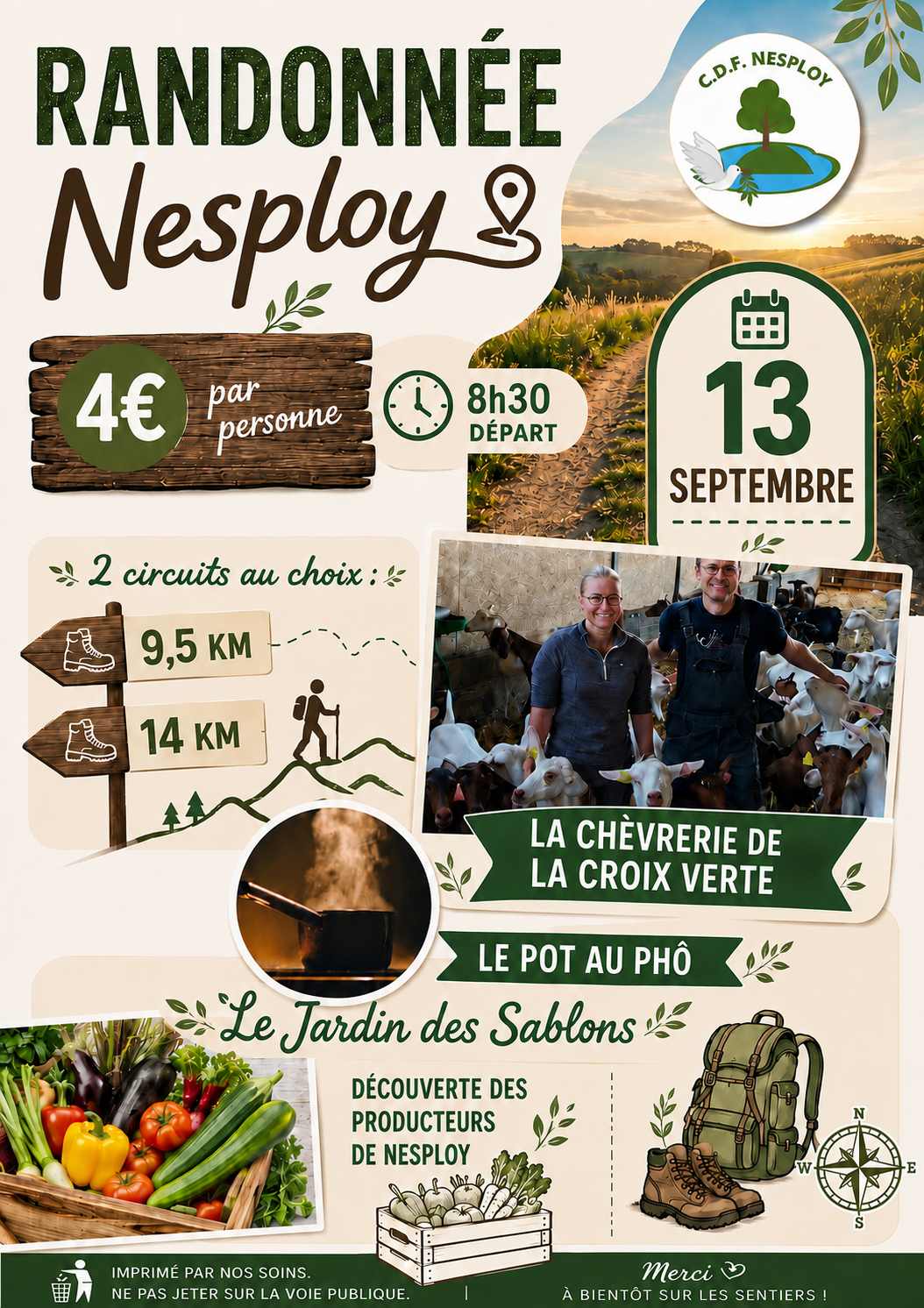 Randonnée pédestre Nesploy 2026-09-13