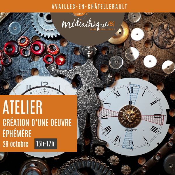 Rebuts et merveilles création d&rsquo;une œuvre éphémère Médiathèque Paul-Émile Victor Availles-en-Châtellerault