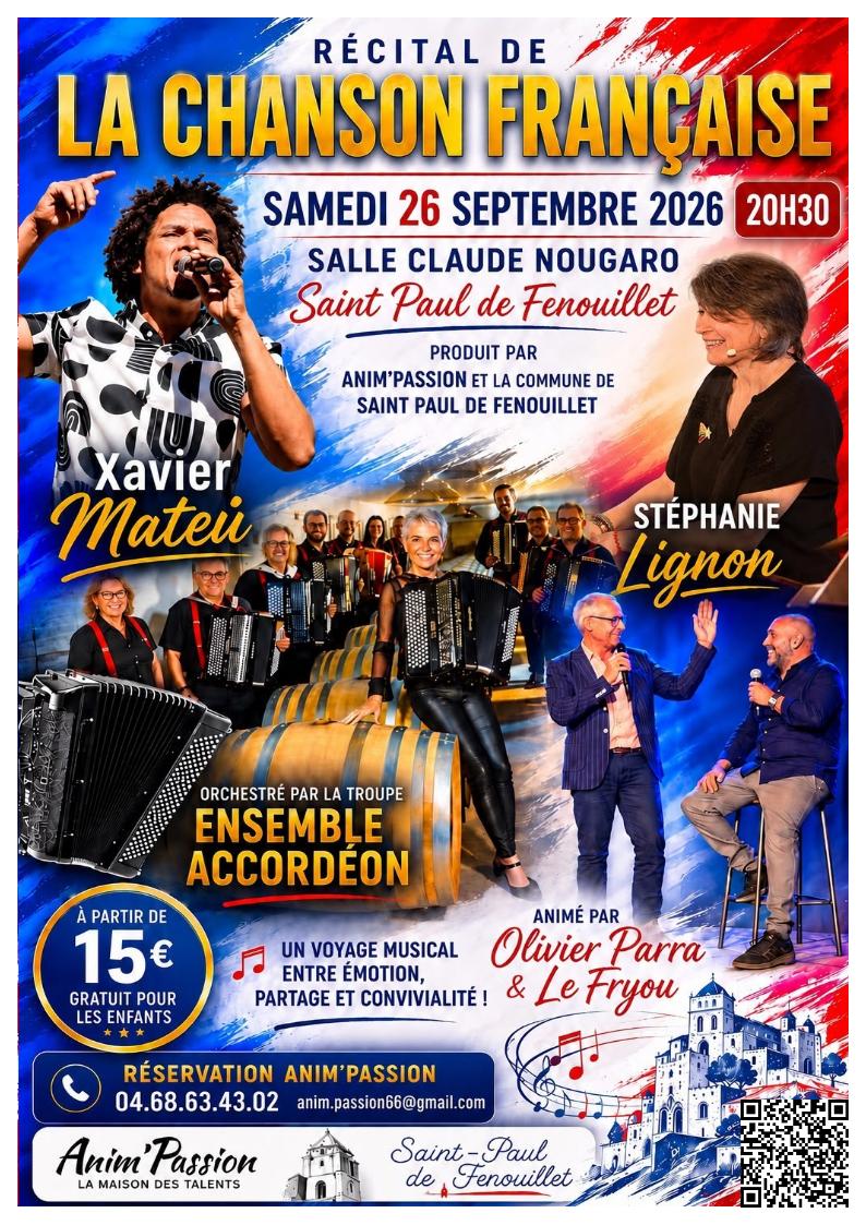 RECITAL DE LA CHANSON FRANCAISE Rue Léo Lagrange Saint-Paul-de-Fenouillet