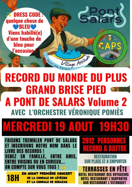 Record du monde du plus grand Brise Pied  Pont-de-Salars