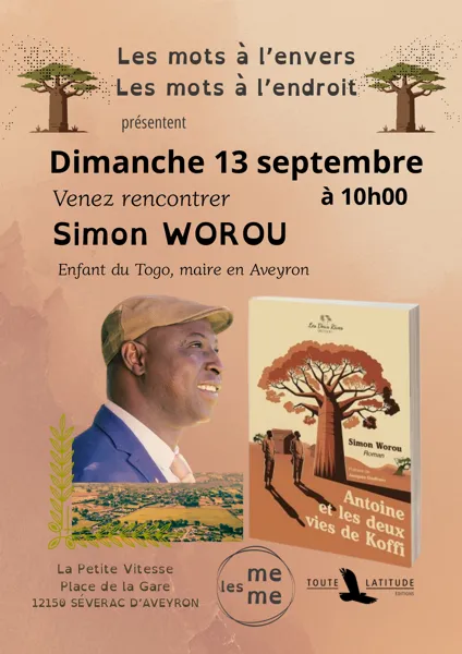 Rencontre avec Simon Worou Place de la Gare Sévérac d&rsquo;Aveyron