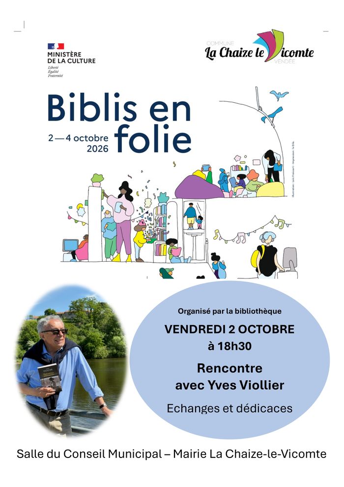 Rencontre d&rsquo;auteur, Mairie de La Chaize-le-Vicomte – Salle du Conseil, La Chaize-le-Vicomte