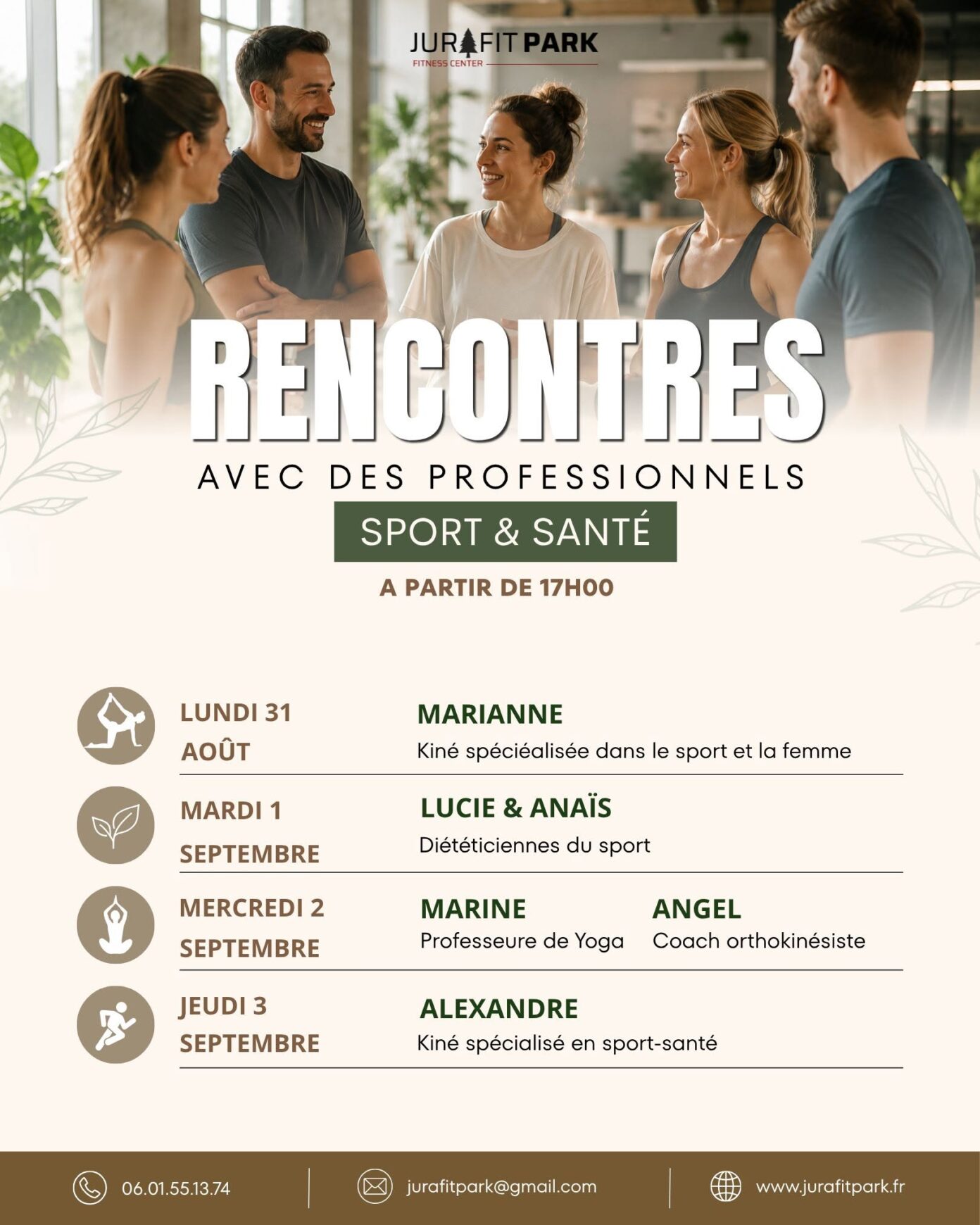 Rencontres avec des professionnels Sport & Santé Jura Fit park Saint-Laurent-en-Grandvaux