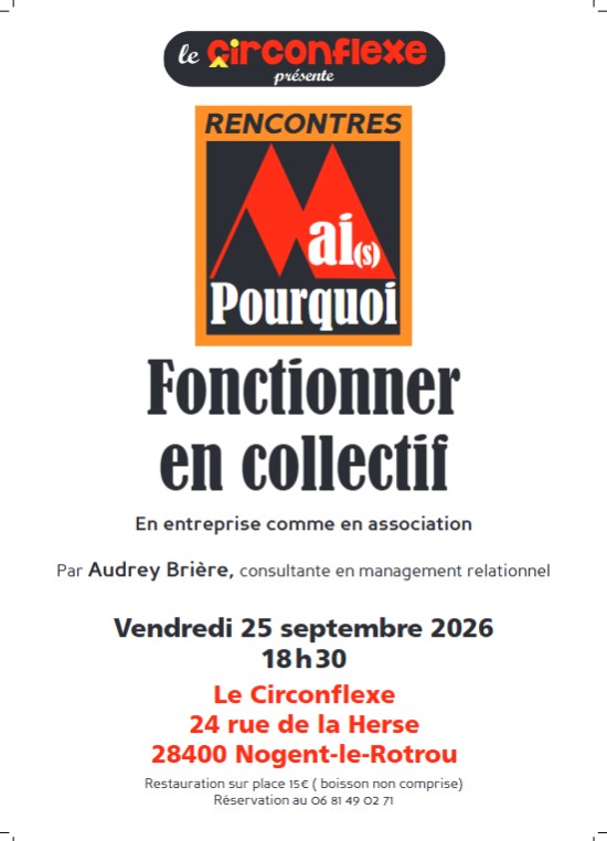 Rencontres des Mai(s) pourquoi Fonctionner en collectif au Circonflexe 24 Rue de la Herse Nogent-le-Rotrou 2026-09-25