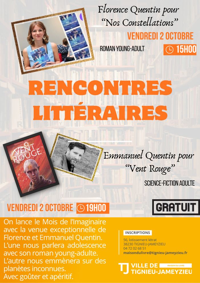 Rencontres littéraires, Maison du Livre de Tignieu-Jameyzieu, Tignieu-Jameyzieu