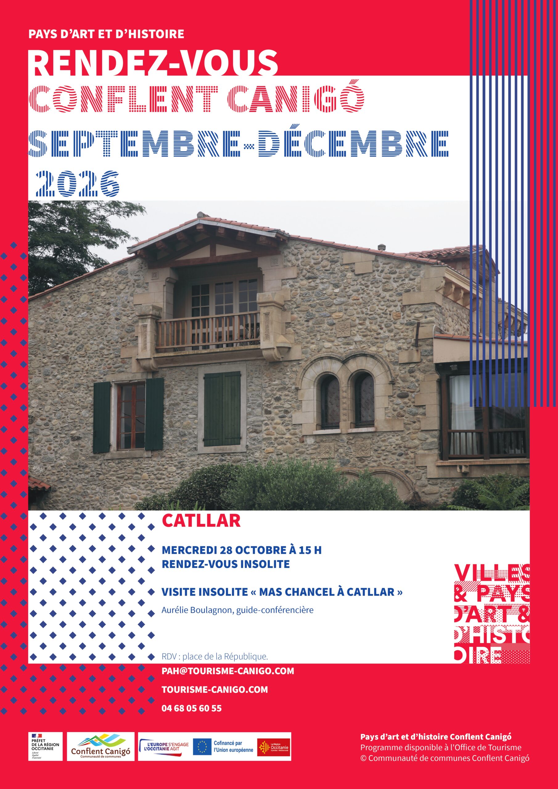RENDEZ-VOUS DU PAYS D'ART ET D'HISTOIRE INSOLITE MAS-CHANCEL À CATLLAR Place de la République Catllar 2026-10-28