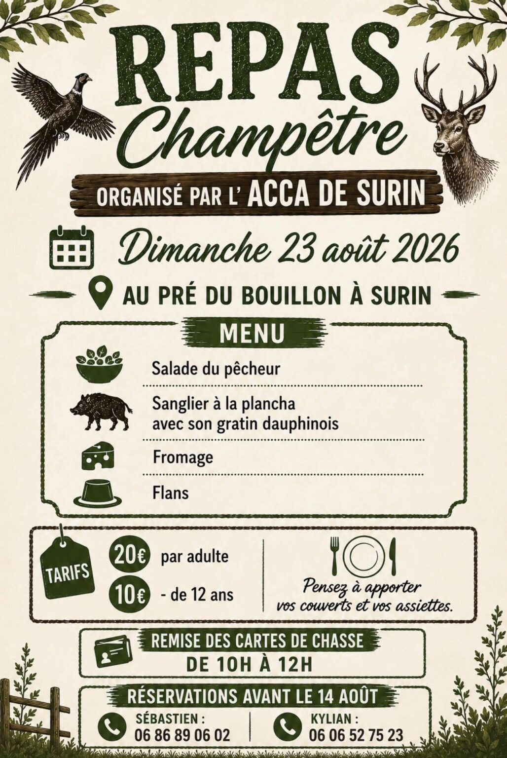 Repas champêtre de l’ACCA Surin