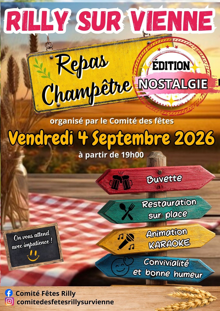 Repas champêtre Edition Nostalgie  Rilly-sur-Vienne