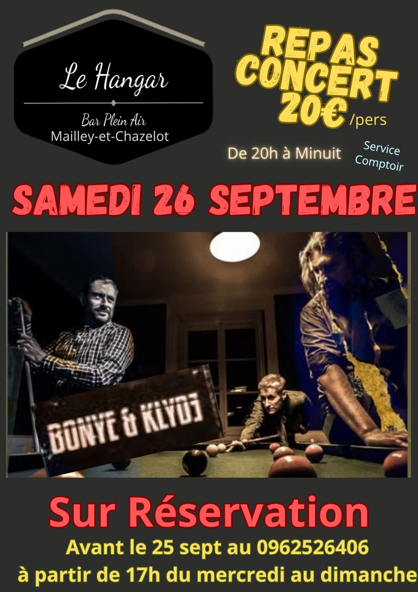 REPAS CONCERT Bar Le Hangar Mailley-et-Chazelot