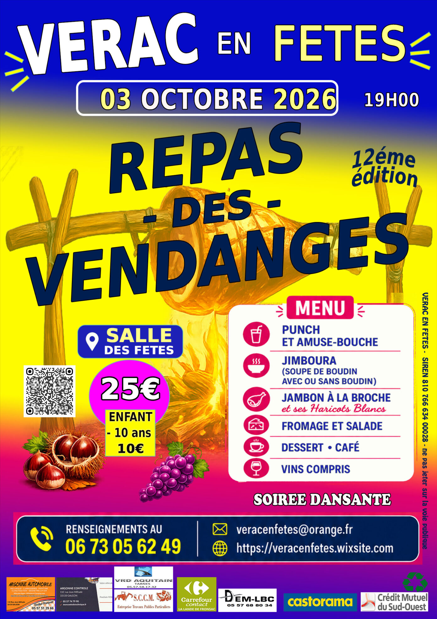 Repas des vendanges 12éme édition Vérac