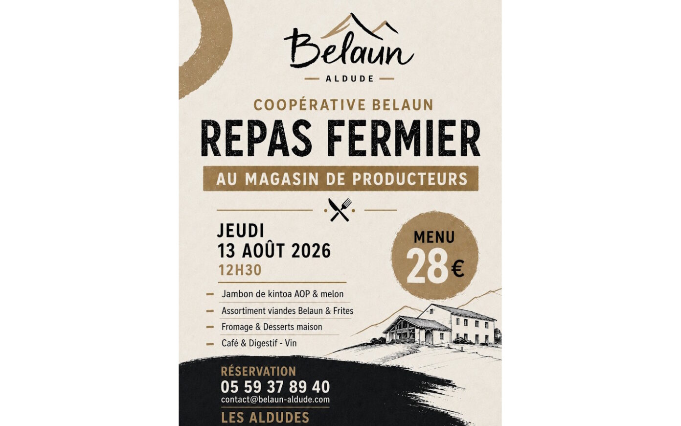 Repas fermier Aldudes