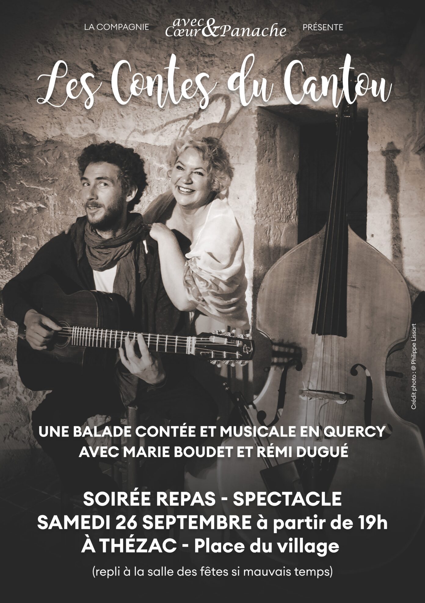 Repas-spectacle LES CONTES DU CANTOU Place du village Thézac