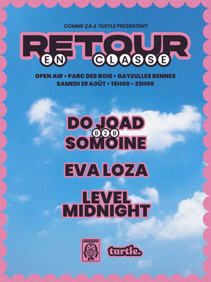 RETOUR EN CLASSE • OPEN AIR • 29 AOÛT Guinguette du Parc des Bois