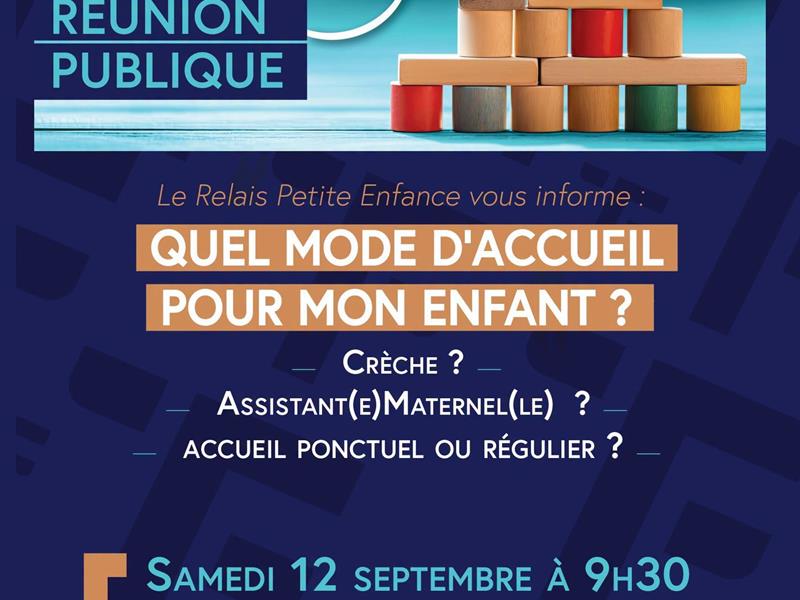 Réunion publique Quel mode d’accueil pour mon enfant ? Thionville