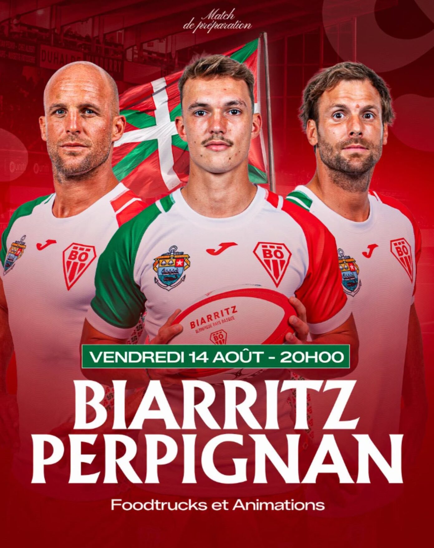 Rugby Pro D2 Biarritz / Perpignan (match amical) Stade Aguilera Biarritz