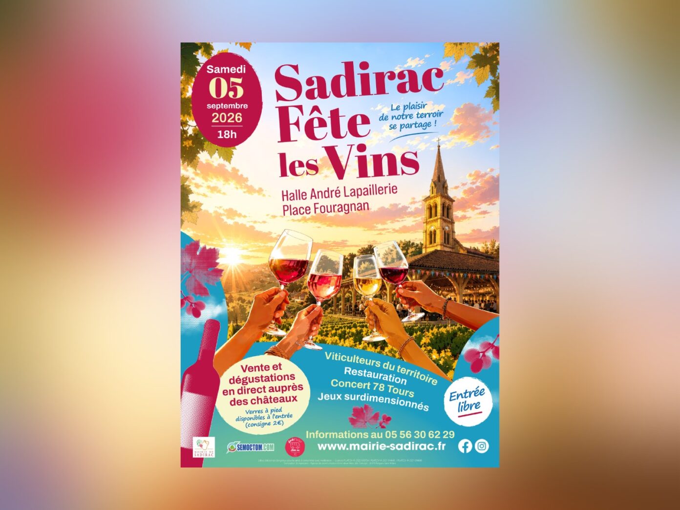 Sadirac fête les vins Place Fouragnan Sadirac