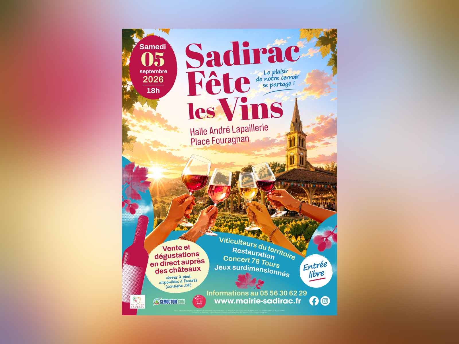 Sadirac fête les vins Halle André Lapaillerie Sadirac 2026-09-05