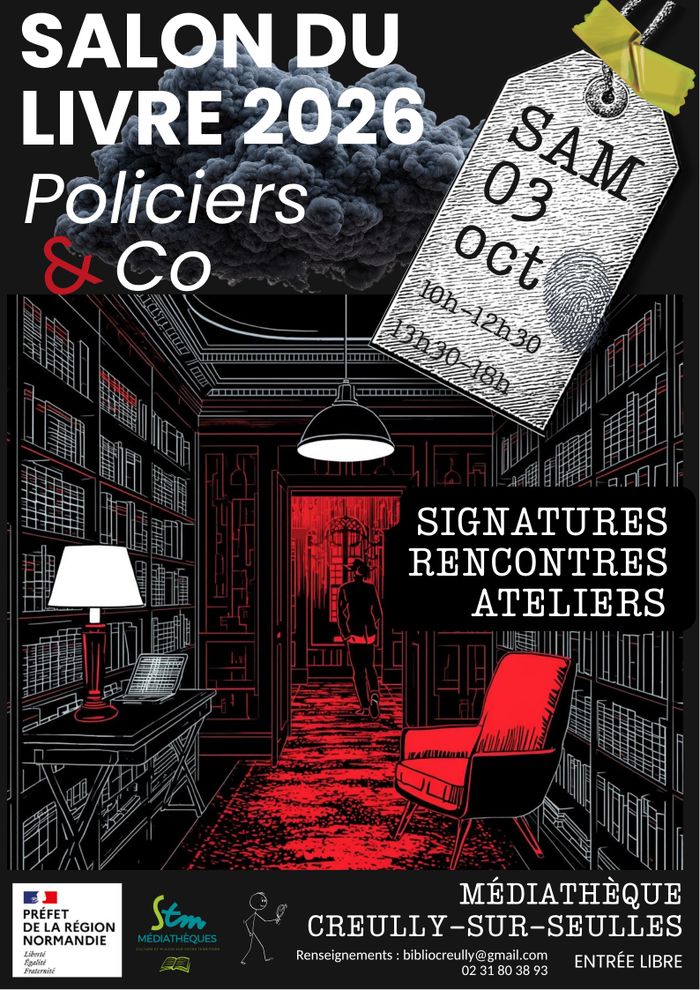 Salon du Livre « Policier & co », Médiathèque de Creully-sur-Seulles, Creully sur Seulles